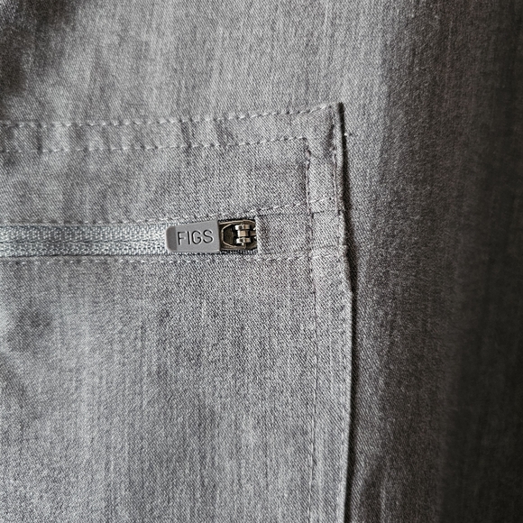 FIGS gray jogger scrub pants string tie Size L - Picture 4 of 8